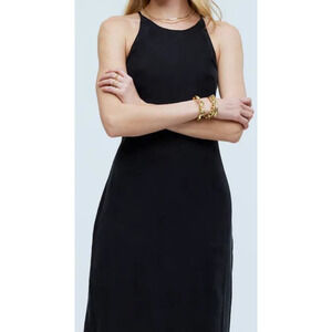 Madewell Crisscross Cupro Blend Chic Going Out Midi Slip Dress US Womens 14 Plus